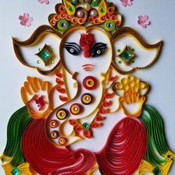 クイリングガネーシャ/手作りギフト/ Quilling Ganesha 3枚目の画像