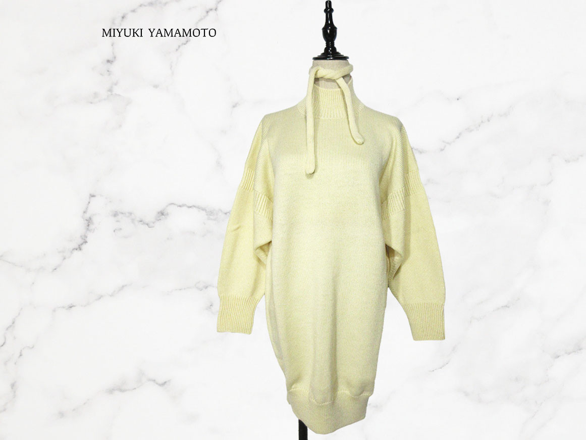 グリッター チュニック / ホワイト / ウール100％ / １点物 / ニットウェア(No,473) 24,850円