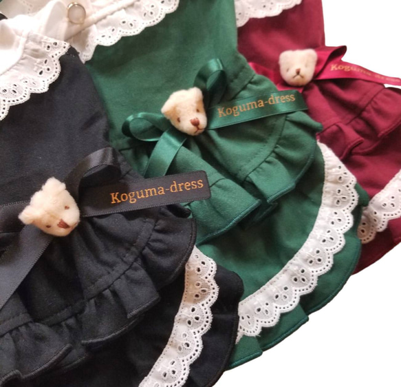 ロリくまワンピースドレス・Koguma-dress・犬服 3枚目の画像