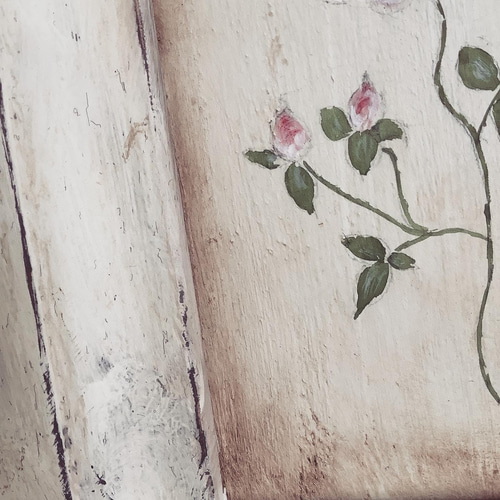 シャビーインテリア・原画・薔薇・フレンチシック・額付き（fpr1) 絵画