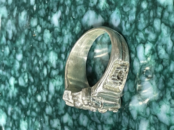silver925 missing stone college ring 3枚目の画像