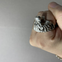 silver925 Large lion ring 8枚目の画像