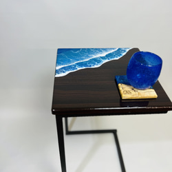 木製サイドテーブル Sテーブル 木製 天然木 男前インテリア 男前 西海岸 リビング 寝室ソファサイドテーブル 14枚目の画像