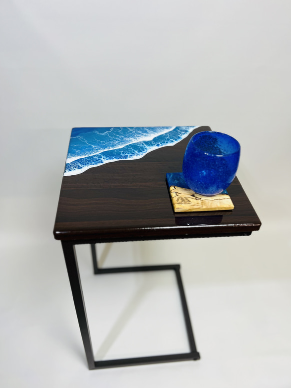 木製サイドテーブル Sテーブル 木製 天然木 男前インテリア 男前 西海岸 リビング 寝室ソファサイドテーブル 15枚目の画像