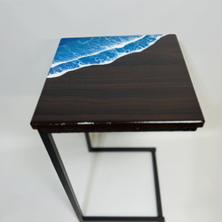木製サイドテーブル Sテーブル 木製 天然木 男前インテリア 男前 西海岸 リビング 寝室ソファサイドテーブル 9枚目の画像