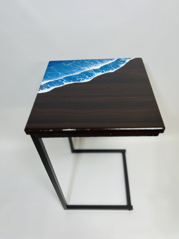 木製サイドテーブル Sテーブル 木製 天然木 男前インテリア 男前 西海岸 リビング 寝室ソファサイドテーブル 9枚目の画像
