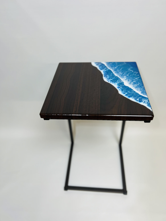 木製サイドテーブル Sテーブル 木製 天然木 男前インテリア 男前 西海岸 リビング 寝室ソファサイドテーブル 7枚目の画像