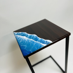 木製サイドテーブル Sテーブル 木製 天然木 男前インテリア 男前 西海岸 リビング 寝室ソファサイドテーブル 11枚目の画像