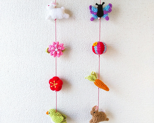 吊るし飾り 卯年吊るし飾り2本set あみぐるみ moi1028 通販 15170961｜Creema