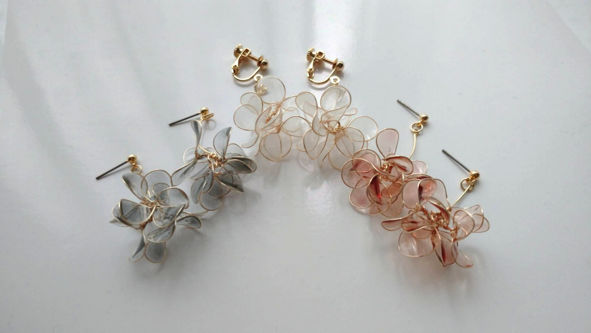 受注制作】フリルフラワーピアス/イヤリング ピアス（その他
