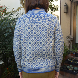 サイト限定価格極暖ブルーとグレーのセーター 3枚目の画像