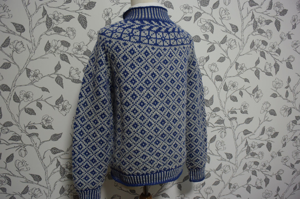 サイト限定価格極暖ブルーとグレーのセーター 6枚目の画像