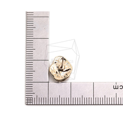 ERG-2282-G【2 pieces】錘打耳環/10mm x 13.5mm 第5張的照片