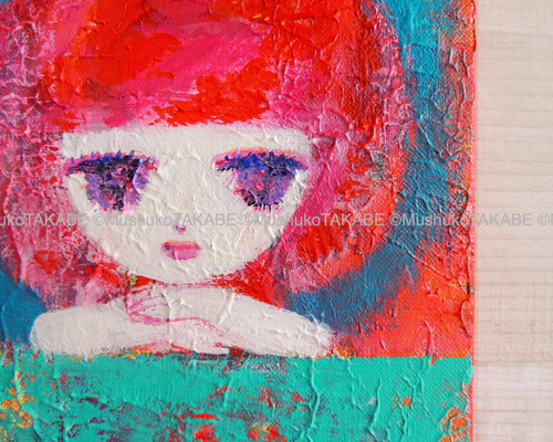 cherry]#原画 #絵画 #ミニアート 絵画 MUSHUKO アーティ