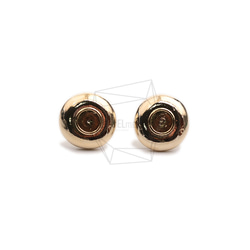 ERG-2283-G【2件】圓耳環,圓柱耳環/18.5mm X 18.5mm 第1張的照片