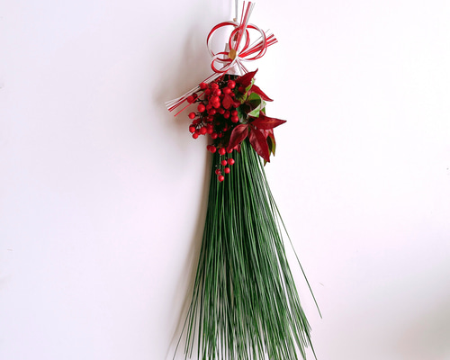 大王松と南天の正月飾りm しめ縄・しめ飾り hananomori 通販 15171454