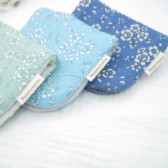 ふわもこハンカチ｜シンプルフラワー-Simple Flower-｜S・10×20cm｜ガーゼハンカチ｜プチギフト 2枚目の画像