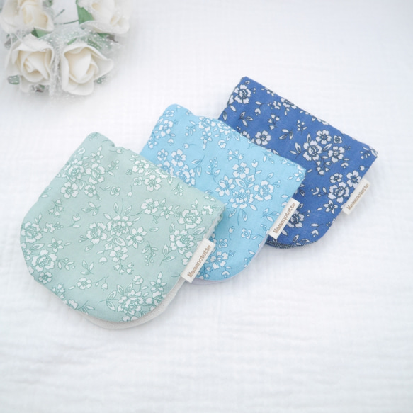 ふわもこハンカチ｜シンプルフラワー-Simple Flower-｜S・10×20cm｜ガーゼハンカチ｜プチギフト 1枚目の画像