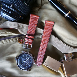 『高級革使用』鹿革　ラスティックタン　ブラウン　時計ベルト AppleWatchバンド　レザー　腕時計　革ベルト　皮 6枚目の画像