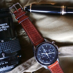 『高級革使用』鹿革　ラスティックタン　ブラウン　時計ベルト AppleWatchバンド　レザー　腕時計　革ベルト　皮 3枚目の画像