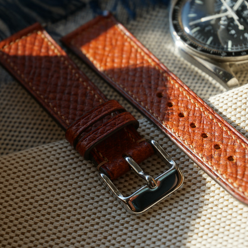 【極美品】HERMÈS TNANTUET ウォッチ ブラウンレザー 腕時計 高級革使用』鹿革 ラスティックタン ブラウン 時計ベルト