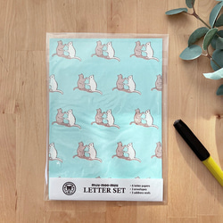 ミラーリングするネコのレターセット 2枚目の画像