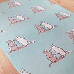 ミラーリングするネコのレターセット 3枚目の画像