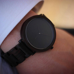 木製腕時計 素材:黒檀「silhoue-シルエ」 8枚目の画像