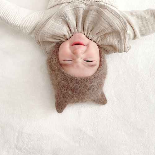 名前入りスタイ / くすみカラー 2段フリル リボン付き つけ襟スタイ