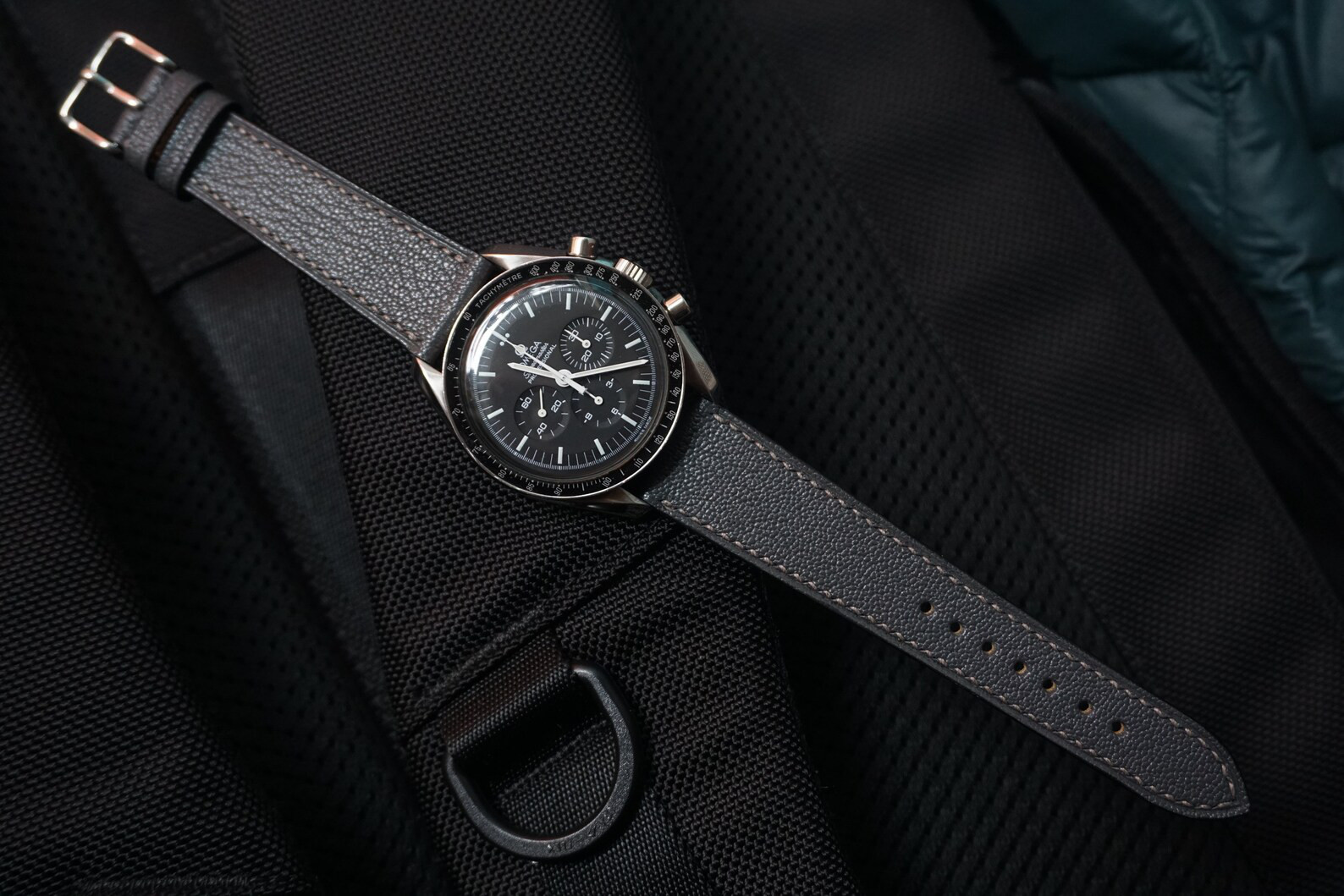 『高級革使用』フレンチシェーヴルレザー　グレー　時計ベルト　 AppleWatchバンド　レザー　腕時計　カスタム