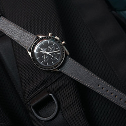 『高級革使用』フレンチシェーヴルレザー　グレー　時計ベルト　 AppleWatchバンド　レザー　腕時計　カスタム 1枚目の画像