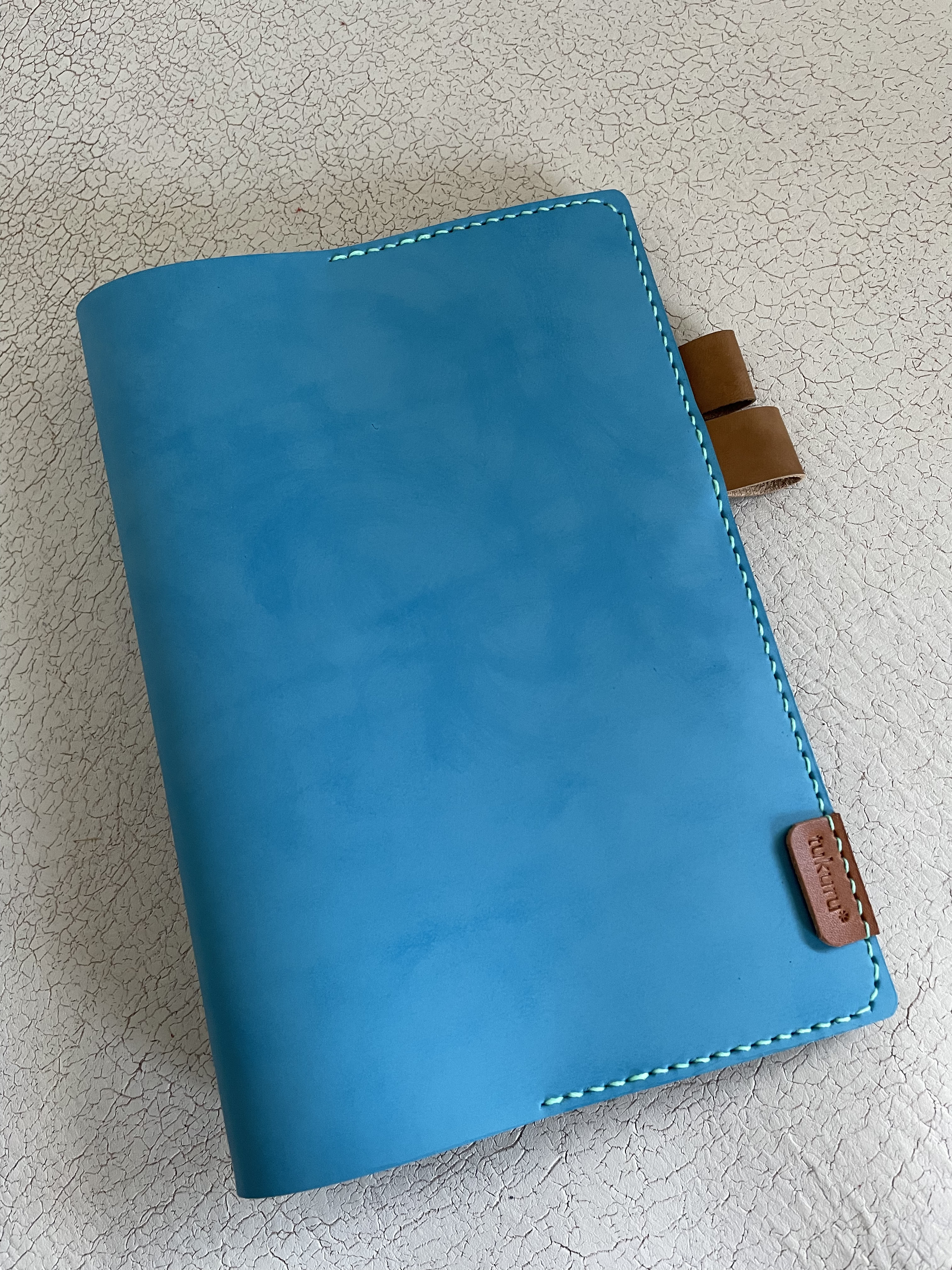 本革【ほぼ日手帳カバー・カズンサイズ(A5)／ターコイズブルー