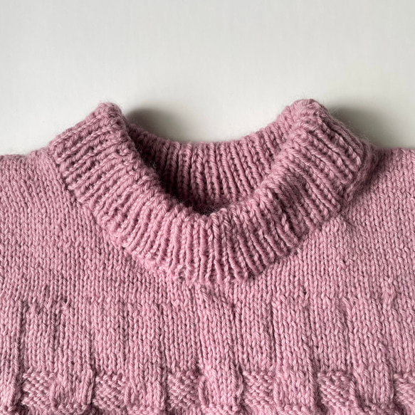 手編みのセーター7 メリノウール100% 4枚目の画像