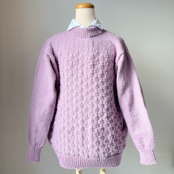 手編みのセーター7 メリノウール100% 8枚目の画像