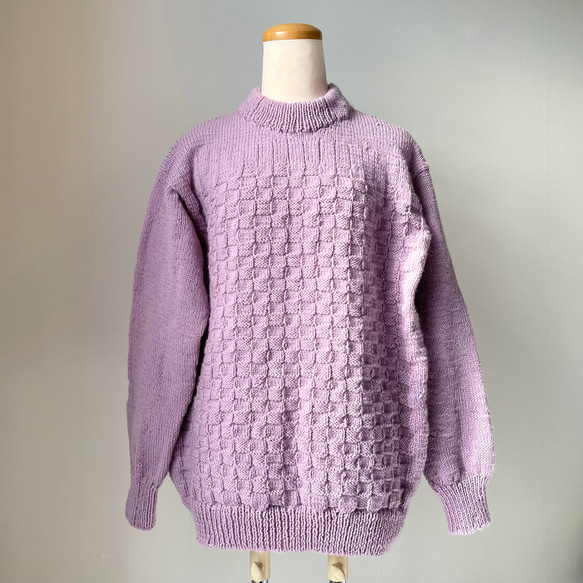 手編みのセーター7 メリノウール100% 6枚目の画像