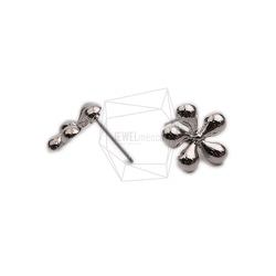 ERG-2287-R【2個入り】フラワーピアス,Flower Post Earring/14.5mm X 15mm 3枚目の画像