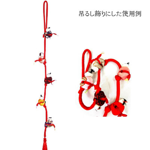 赤古布紐 PH-0004 115cm/95cm 赤 金ラメ 吊るし飾り 和雑貨 お正月