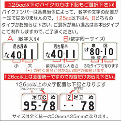 ミニストラップ付ナンバープレートキーホルダー選べる4種類プレート【♥送料無料♥】 8枚目の画像