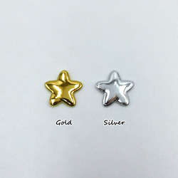 クッションパーツ （Mirror star / Gold ）20mm 10個セット 5枚目の画像