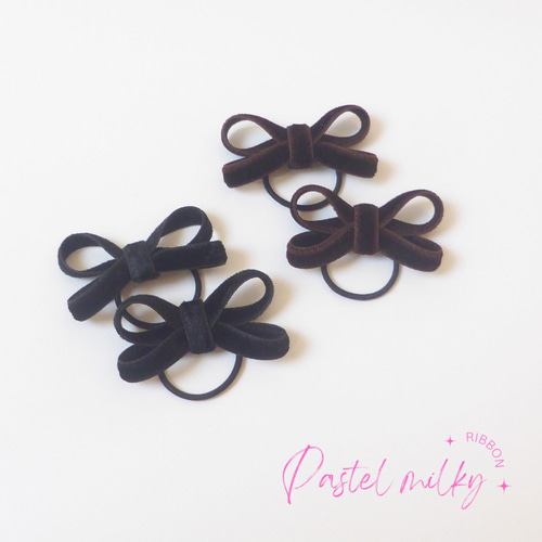 再販】MOKUBAリボン 2個セット ベルベット ベロア ベビー キッズ 