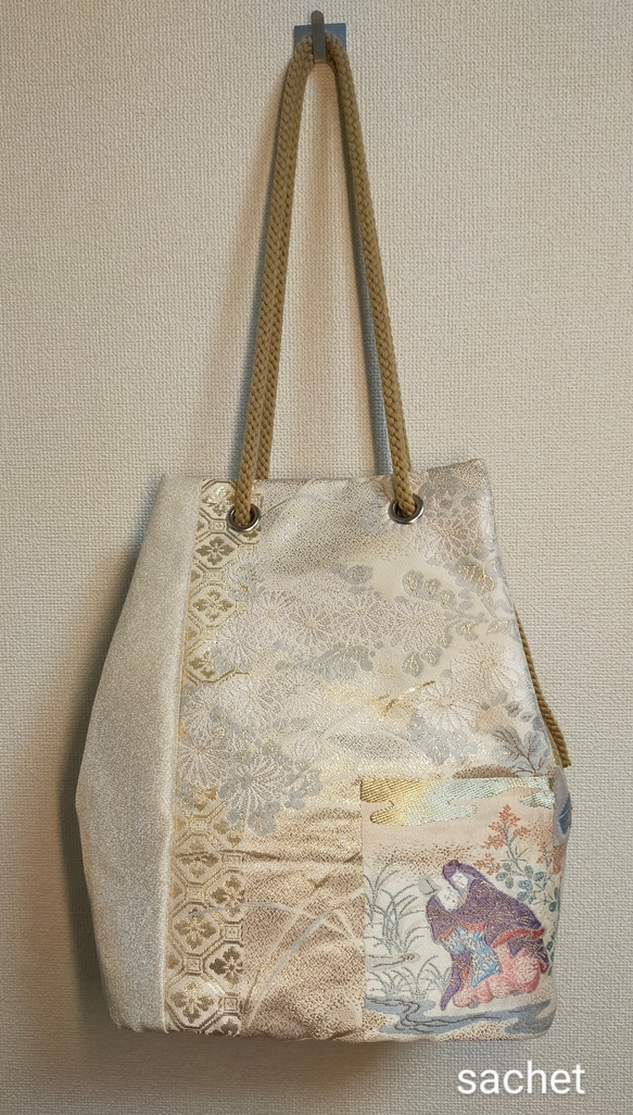 リサイクル帯 巾着bag.C 1枚目の画像