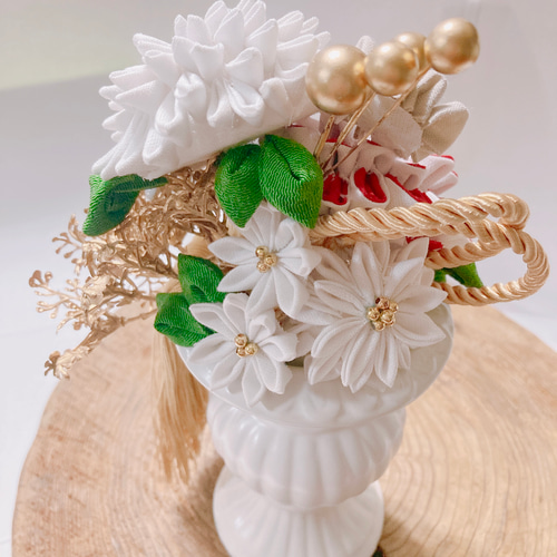 つまみ細工 No.5 ハドメイド雑貨 インテリア雑貨 雑貨 飾り 正月飾り