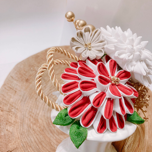 つまみ細工 No.5 ハドメイド雑貨 インテリア雑貨 雑貨 飾り 正月飾り