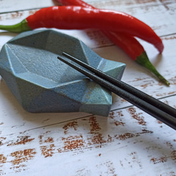 數位幾何陶瓷系列-小魚醬料筷架碟 第6張的照片
