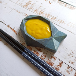 數位幾何陶瓷系列-小魚醬料筷架碟 第7張的照片