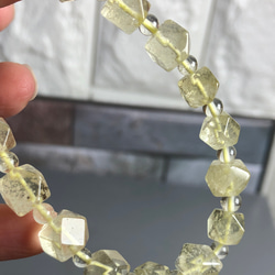 天然利比亞黃金隕石手串 八菱角切功 附台灣聯合檢證 - リビアングラス Libyan desert glass 第9張的照片