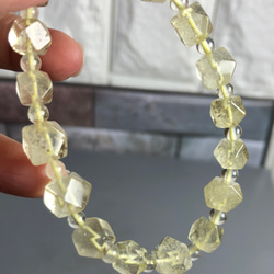 天然利比亞黃金隕石手串 八菱角切功 附台灣聯合檢證 - リビアングラス Libyan desert glass 第8張的照片