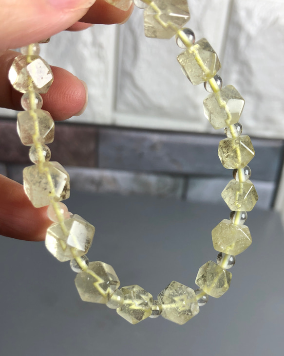 天然利比亞黃金隕石手串 八菱角切功 附台灣聯合檢證 - リビアングラス Libyan desert glass 第8張的照片