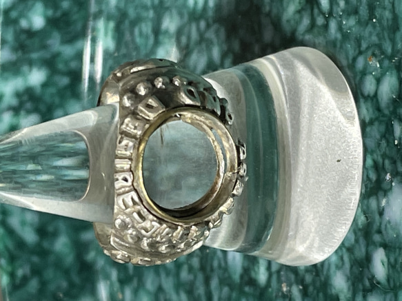silver925/brass hole college ring 2枚目の画像