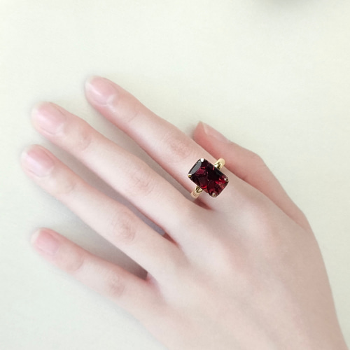 Garnet Pt900ガーネット ダイヤリング (No.126232) – JEX宝石